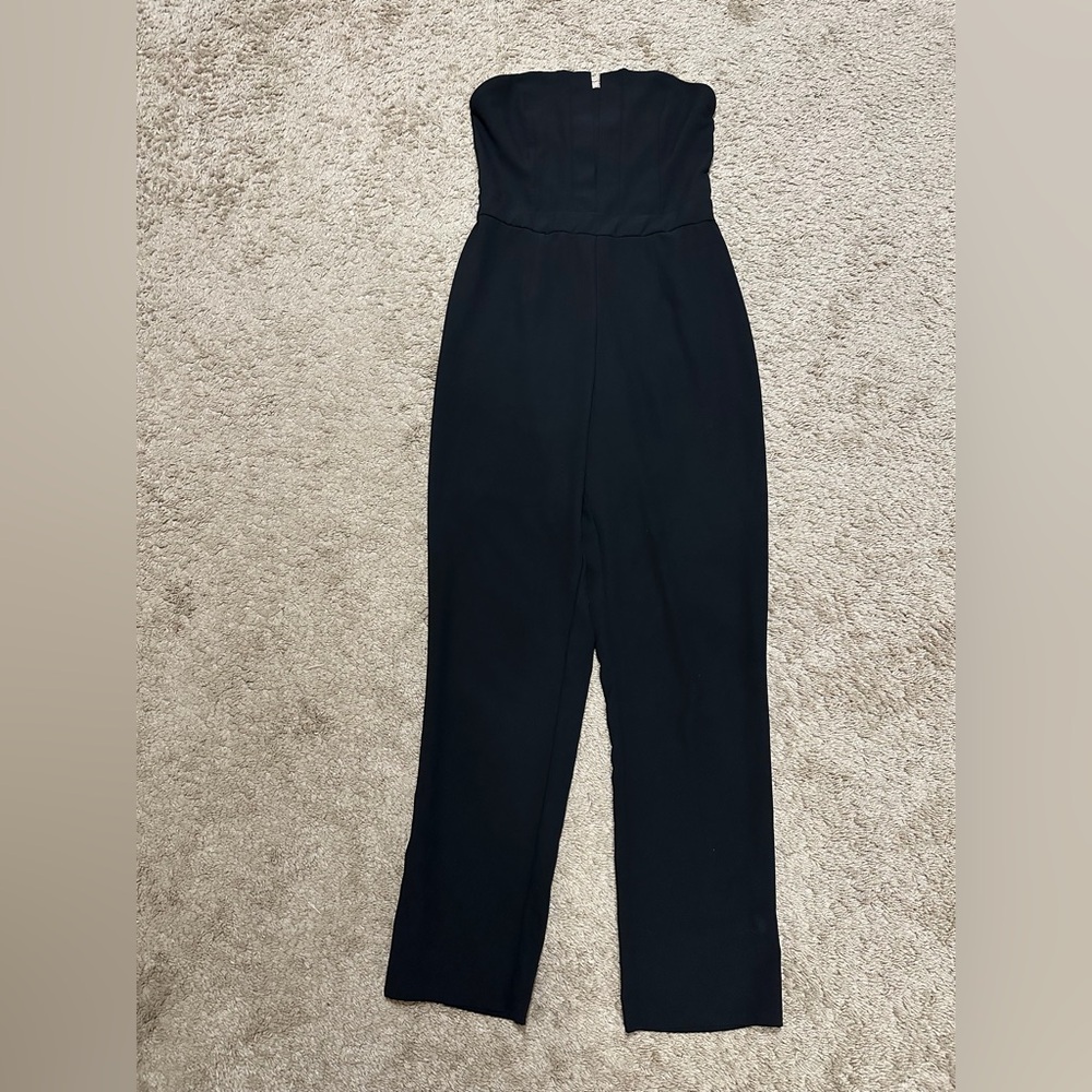 Charlotte Russe Elegant Black Strapless Jumpsuit F-28